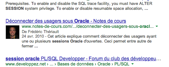 session oracle - Recherche Google